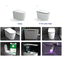 Inodoro Inteligente Sifónico HR con Agua Caliente Instantánea, Diseño de Doble Canal de Agua, Cuerpo de ABS, Soporte para Enchufe de Voltaje Personalizado para Hotel o Villa