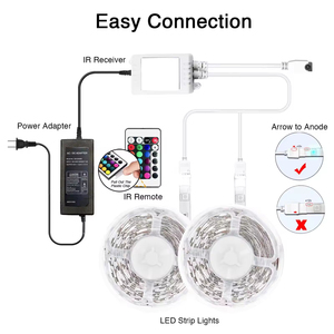 Tira de luces LED de bajo costo para interiores, de 24 V, 65.6 pies (20 m), RGB, con control por aplicación WIFI, sincronización musical. - Product Image 4