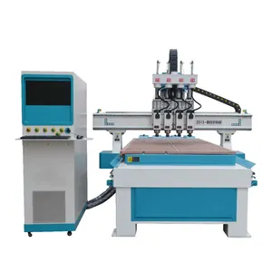 Çok işlemli pnömatik 4 iğ ahşap cnc kesme yönlendirici makinesi 1325 2030 kolay ATC cnc router