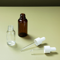 Bouchon compte-gouttes de pipette nervuré en plastique 18/410 de 18mm pour bouteille en verre