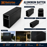 Lattes en aluminium noir pour façades architecturales extérieures