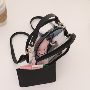 Sac à dos transparent en PVC imperméable pour filles, avec logo personnalisé, fermeture éclair, tendance, <span class=keywords><strong>pas</strong></span> <span class=keywords><strong>cher</strong></span>, grand format, pour l'école des enfants - Product Image 3