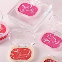 Vente en gros Blush poudre logo personnalisé fard à joues poudre carré magnétique couleur crème douce voie lactée fard à joues marbré