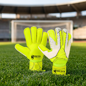 Gants de gardien de but personnalisés, best-seller, avec impression en silicone au dos et contact en latex sur le devant, sangle attachée - Product Image 2