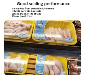 Barquettes rectangulaires personnalisées en plastique PP noir pour calamar, emballage thermoformé jetable scellable pour viande fraîche et aliments - Product Image 4