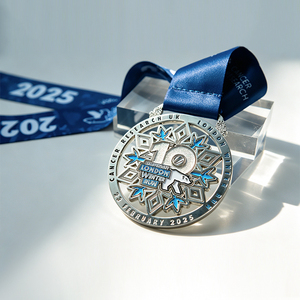 Medalla de Premio HyperCrafts Manufacturer 3DEnamel Finisher para Maratón, Trail Running, <span class=keywords><strong>Fun</strong></span> <span class=keywords><strong>Run</strong></span>, Carreras de 5K y 10K, Medallas Deportivas de Metal - Product Image 2