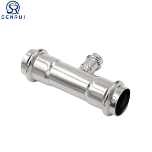 Raccord en T réducteur en <span class=keywords><strong>acier</strong></span> <span class=keywords><strong>inoxydable</strong></span> à sertir, profil en V, pour système de plomberie d'alimentation en eau potable, de la Source Factory - Product Image 5