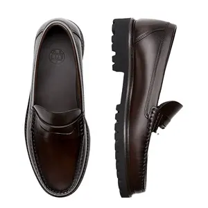 Customized Full Grain Leather Men's Loafer Shoes High Quality Handmade Wear-Resistant Genuine Leather Casual Shoes