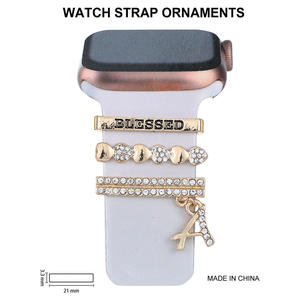 Montres intelligentes de luxe avec <span class=keywords><strong>pendentif</strong></span> en forme de lettre, bracelet personnalisé en alliage souple, décoration de bague, étanches, légères, avec boucle - Product Image 5