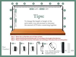 Soporte <span class=keywords><strong>de</strong></span> arco <span class=keywords><strong>de</strong></span> mesa <span class=keywords><strong>de</strong></span> Metal ajustable, soporte <span class=keywords><strong>de</strong></span> barra <span class=keywords><strong>de</strong></span> mesa Rectangular telescópica <span class=keywords><strong>para</strong></span> boda, globo <span class=keywords><strong>de</strong></span> Navidad, arreglo floral - Product Image 2