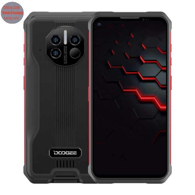 Wholesale Dropshipping 6.39 Inch DOOGEE V10 5G Rugged Phone Non-contact Thermometer 8GB+128GB Android Mobile Phone