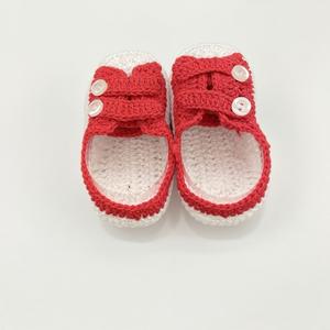 Commercio all'ingrosso di <span class=keywords><strong>scarpe</strong></span> Casual in tessuto a mano rosso per 0-6 mesi per bambini morbido cotone naturale suole <span class=keywords><strong>scarpe</strong></span> per bambini per bambine - Product Image 2