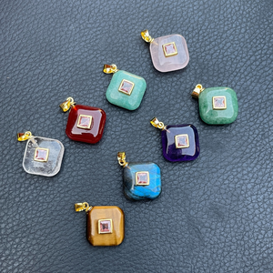 Altın Kaplama Alaşımlı Punk Tarzı Takı Seti, Madeni Para Kolye, Bileklik, Çerçeveli Taş İşlemeli, Yıldönümü/Nişan İçin - Product Image 4