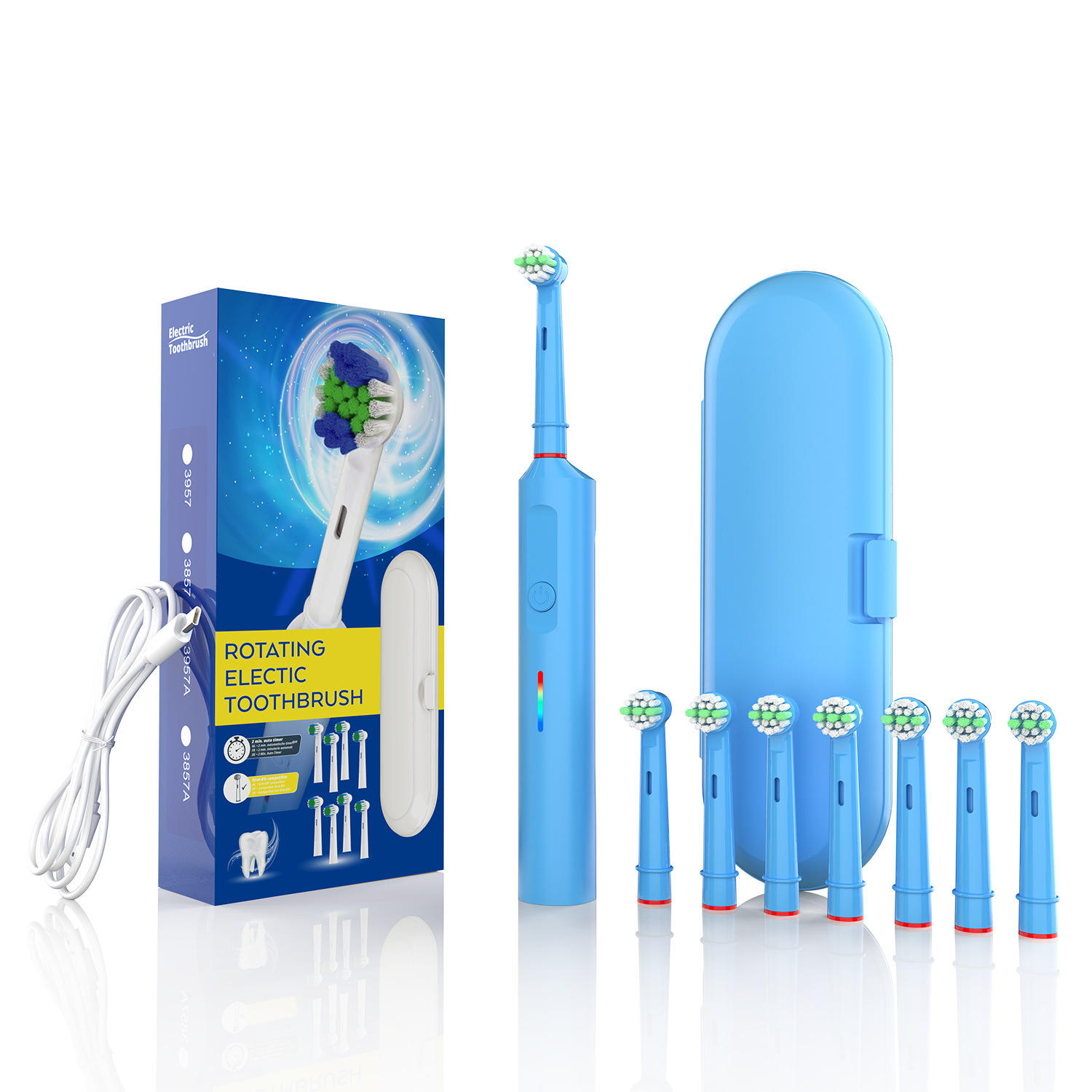 3957 Brosse à dents - Bleue [Brosse à poils pour enfants SB-10]
