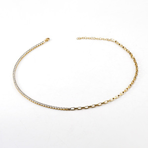 Zogxin Stainless Steel Necklace And <b>Bracelet</b> <b>Set</b> 18K Gold Plated Geometric Design Party Jewelry For Women - Product Image 5