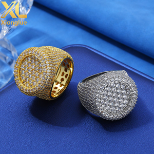 Anillo de Moissanita Redondo Estilo Hip Hop para Hombre, Plata de Ley 925, con Incrustaciones de Diamantes, Anillo Circular, Joyería Personalizada, Tallas de EE. UU. 7-10 - Product Image 6