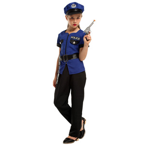 Costumi della polizia per bambini costumi di <span class=keywords><strong>Halloween</strong></span> per ragazze maniche corte uniforme ufficiale Set di giochi di ruolo vestire - Product Image 3