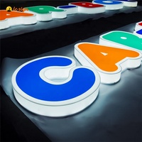 3D Logo Publicidad Iluminado Aluminio Sign Acrílico Sign Board para al aire libre Sign