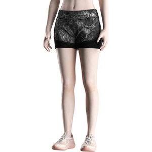 Shorts 2 en 1 Elásticos en 4 Direcciones para Mujer, para Correr, con Detalles Reflectantes Personalizados para la Noche, para Maratón de Medida Distancia - Product Image 5