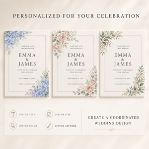 Cartes d'invitation <span class=keywords><strong>de</strong></span> <span class=keywords><strong>mariage</strong></span> florales en aquarelle assorties, cartes personnalisées à motifs floraux multiples pour l'annonce <span class=keywords><strong>de</strong></span> la cérémonie <span class=keywords><strong>de</strong></span> <span class=keywords><strong>mariage</strong></span> - Product Image 6