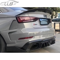 Aileron en fibre de carbone pour Audi A3/S3/RS3 2014-2020 - Design creux en 3 parties, sans perçage