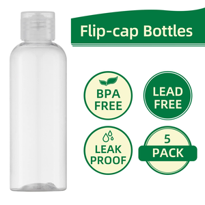 30ml 50ml 100ml 120ml 200ML 250ML PET Transparent <b>Empty</b> <b>Plastic</b> Flip Cap Squeeze <b>Bottle</b> - Product Image 3