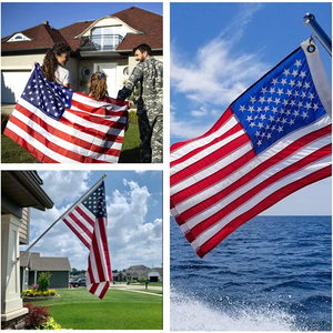 2023 Nhà Máy Trực Tiếp Chất Lượng Cao Kỹ Thuật Số In Chiến Dịch Giá Rẻ 3X5FT 100D USA Thêu Stars Tất Cả Các Màu Đen Mỹ Cờ - Product Image 5