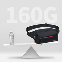 Sac banane sport élégant Qetesh personnalisé, sac de taille portable multi-poches avec sangle réglable pour les voyages et les activités de plein air