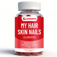 Compléments alimentaires en gommes pour les cheveux OEM, soutiennent les cheveux, la peau et les ongles avec de la biotine et des vitamines