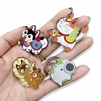 Assortiment de broches de revers en émail en métal Kaisite en vrac, Badge personnalisé en émail Anime avec chaîne