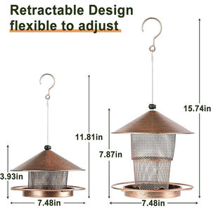 Fujian gemaakte tuinbalkon Amerikaanse landelijke vintage smeedijzeren vogelvoeder met nest voor ophanging in villa binnenplaats - Product Image 6