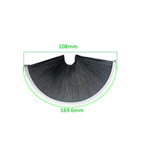Brosse industrielle circulaire de bande de brosse industrielle en nylon ignifuge de carte jaune UL94-V0 pour la brosse industrielle d'œillet de plancher