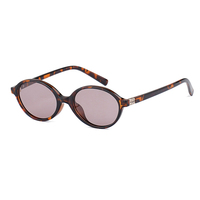 Lunettes de soleil ovales rétro style Y2K en écaille de tortue avec verres polarisés TAC et anti-lumière bleue pour usage quotidien UV400
