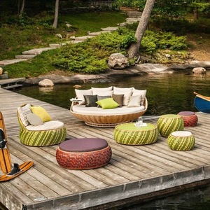 Rattan Outdoor Leisure <b>Chair</b> Hotel Pool <b>Chairs</b> Lounge Outdoor Sectional Balcony <b>Bed</b> <b>Chair</b> Set - Product Image 6