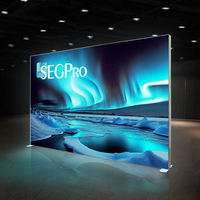 Boîte lumineuse publicitaire LED SEG rectangulaire en PVC et aluminium LINGTONG, design décoratif, affichage couleur intégrale, anti-poussière, économie d'énergie