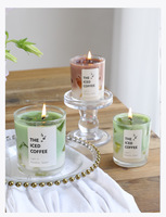 Aromatherapie-Kerze Bestseller Kreative Glaskerze Halbhandgefertigt Party- und Heimdekoration Atmosphärische Rauchfreie Kerze