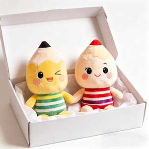 Divertido Juguete de Peluche de Lápiz a Rayas, Muñeco de Lápiz <span class=keywords><strong>con</strong></span> Expresión Tierna y Suave, Adorno para Escritorio de Estudiante, Regalo - Product Image 4
