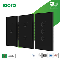 Interruptor de Pared Inteligente IGOTO con WiFi, Estándar AU, Táctil, Compatible con Tuya, Proveedor Mayorista OEM