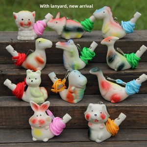 Simpatiche Fischietti a Forma di Animale per Bambini, Ocarina in Ceramica, Giocattoli da Bagno, Fischietti Artigianali in Argilla Retrò, Gadget per Feste - Product Image 2