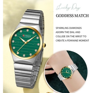 Montre pour femme CURREN 9110, marque haut de gamme, montre-bracelet pour femme, bracelet en acier inoxydable, étanche, classique, cadeau pour femme - Product Image 2
