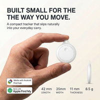 스마트 MFI 인증 GPS 위치 추적기 분실 방지 IP67 방수 휴대용 아이템 찾기 장치 (카메라 가방, 열쇠, 애완동물용)