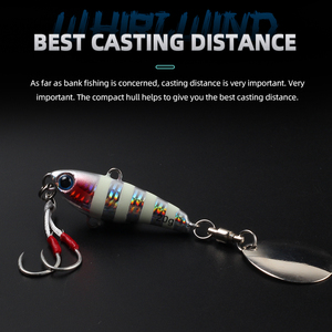 Esca Metallica MagicWorks Whirlwind VIB con Lama Girevole 20g 30g 40g per <span class=keywords><strong>Pesca</strong></span> in Acqua Salata e Dolce - Product Image 3