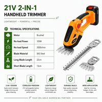 Taille-haie industriel sans fil 3.6V 7.4V 21V léger rechargeable, coupe-bordures portatif pour l'entretien des jardins et le bricolage