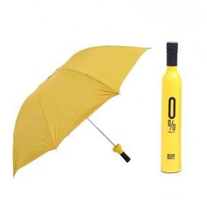 Parapluie personnalisé en forme de bouteille de vin avec logo, coupe-vent et anti-UV - Product Image 1