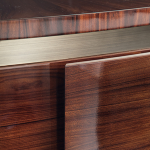 Table de chevet italienne de luxe moderne et minimaliste en bois massif et peinture brillante - Product Image 2