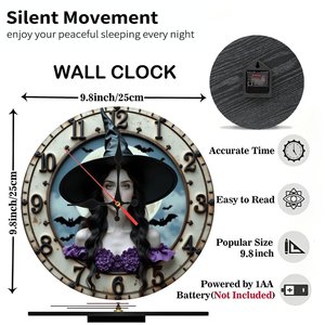 Round Wooden <b>Wall</b> <b>Clock</b> 25x25Cm Rustic <b>Silent</b> Farmhouse Home Decor <b>Clock</b> - Product Image 5