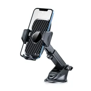 New Carbon Fiber Car Accessories Dash Windshield Car Phone Holder Mount for iPhone 15/14/13/12