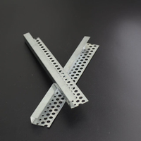 Profilé d'angle en métal perforé en acier galvanisé et alliage d'aluminium pour protection des coins de cloisons sèches