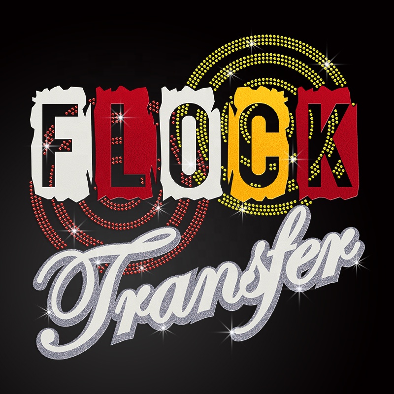 Suppliers Flock Iron on Sticker Flock Heat Transfer Designs