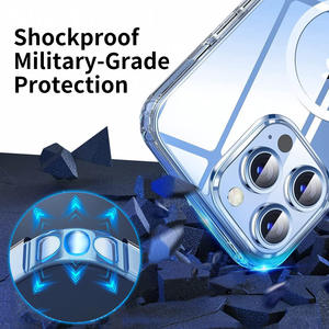 Logo antichoc clair <span class=keywords><strong>chargeur</strong></span> Mag étuis de téléphone portable étui de téléphone magnétique transparent sûr pour <span class=keywords><strong>Iphone</strong></span> 15 <span class=keywords><strong>14</strong></span> 13 <span class=keywords><strong>Pro</strong></span> <span class=keywords><strong>Max</strong></span> - Product Image 5